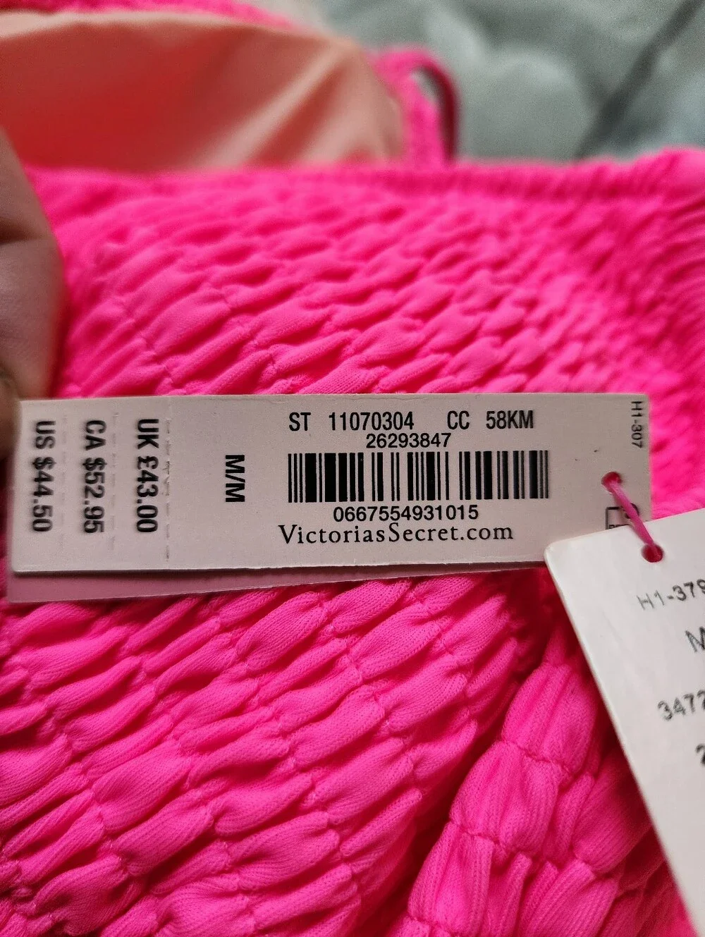 Victoria's Secret Bikini Top Women's M Pink NEW